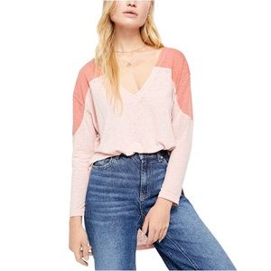 Free People Major Leagues Colorblock Top
